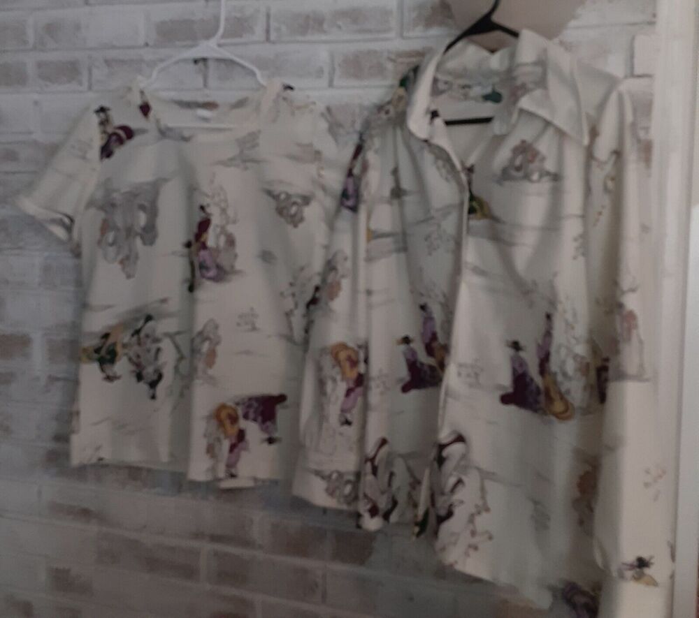 Vintage Rare Asian Blouse &button Up Duo Versatile Unique